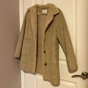 COPY - Zara Child Faux Suede Coat Jacket